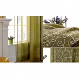 Cotton Embroidered Curtain Made to Measure Curtain Nordic Blackout For Living Room Bedroom