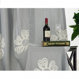 Nordic Style Embroidered Curtain Made to Measure Curtain Flower Polycotton For Living Room Bedroom