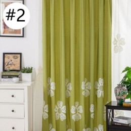 Nordic Style Embroidered Curtain Made to Measure Curtain Flower Polycotton For Living Room Bedroom
