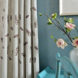 Nordic Blackout Curtain Made to Measure Curtain Fishbone Jacquard For Living Room Bedroom