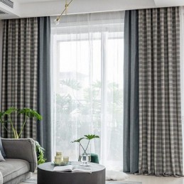 Curtains Modern Simple Houndstooth