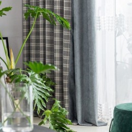 Curtains Modern Simple Houndstooth