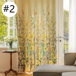 Chevron Curtains American Floral Print