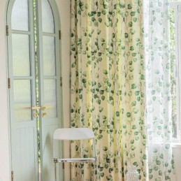Chevron Curtains American Style Leaf Printed
