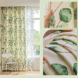 Chevron Curtains American Style Leaf Printed