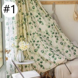 Chevron Curtains American Style Leaf Printed