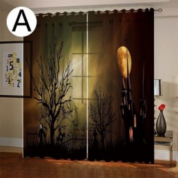 Curtain Made to Measure Curtain Horror Castle Digital Printing American Curtains