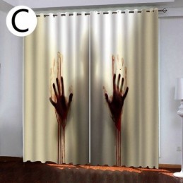 Curtain Made to Measure Curtain Horror Castle Digital Printing American Curtains