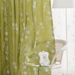 Plant Embroidered Curtain...
