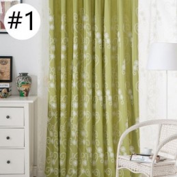 Plant Embroidered Curtain Made to Measure Curtain Nordic Style Cotton For Living Room Bedroom