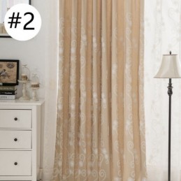 Plant Embroidered Curtain Made to Measure Curtain Nordic Style Cotton For Living Room Bedroom