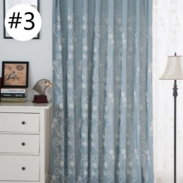 Plant Embroidered Curtain Made to Measure Curtain Nordic Style Cotton For Living Room Bedroom