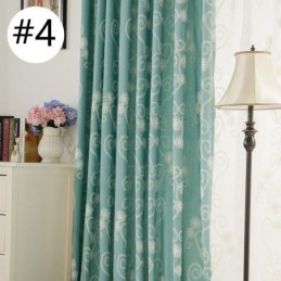 Plant Embroidered Curtain Made to Measure Curtain Nordic Style Cotton For Living Room Bedroom