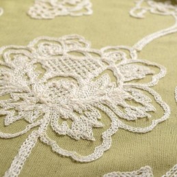 Cotton Linen Blackout Curtain Made to Measure Curtain Nordic Floral Embroidered For Living Room Bedroom