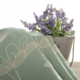 Nordic Blackout Curtain Made to Measure Curtain Plant Embroidered For Living Room Bedroom