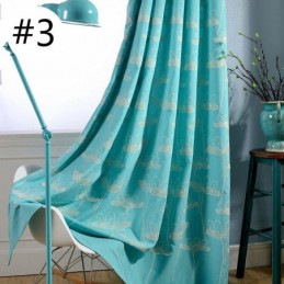 Nordic Blackout Curtain Made to Measure Curtain Plant Embroidered For Living Room Bedroom