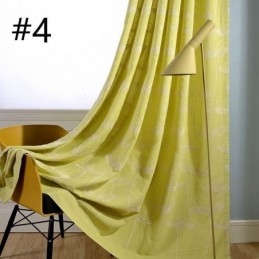 Nordic Blackout Curtain Made to Measure Curtain Plant Embroidered For Living Room Bedroom