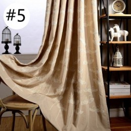Nordic Blackout Curtain Made to Measure Curtain Plant Embroidered For Living Room Bedroom