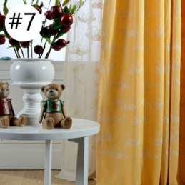 Nordic Blackout Curtain Made to Measure Curtain Plant Embroidered For Living Room Bedroom