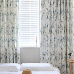 Modern Printed Curtian Plants Pattern Blackout Curtain Made to Measure Curtain For Living Room