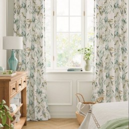 Modern Printed Curtian Plants Pattern Blackout Curtain Made to Measure Curtain For Living Room