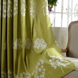 Cotton Blackout Curtain Made to Measure Curtain Nordic Dandelion Embroidered For Living Room Bedroom