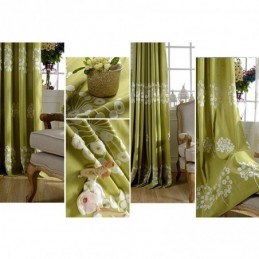 Cotton Blackout Curtain Made to Measure Curtain Nordic Dandelion Embroidered For Living Room Bedroom