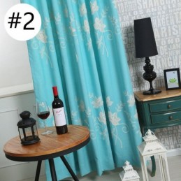 Cotton Linen Blackout Curtains Nordic Flowers Embroidered