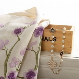 Nordic Blackout Curtain Made to Measure Curtain Cotton Plum Blossom Embroidered