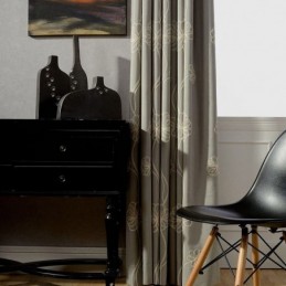 Blackout Curtain Made to Measure Curtain Nordic Embroidered For Living Room Bedroom