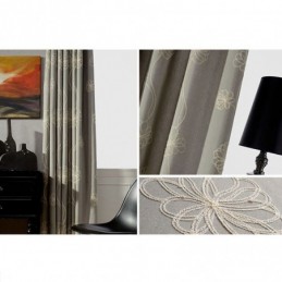Blackout Curtain Made to Measure Curtain Nordic Embroidered For Living Room Bedroom