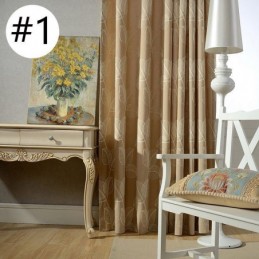 Cotton Linen Blackout Curtain Made to Measure Curtain Nordic Leaf Embroidered For Living Room Bedroom