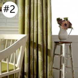 Cotton Linen Blackout Curtain Made to Measure Curtain Nordic Leaf Embroidered For Living Room Bedroom
