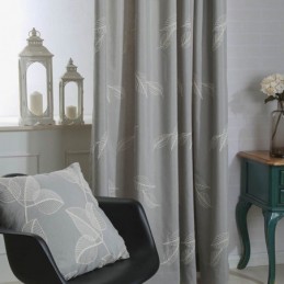 Cotton Blackout Curtain Made to Measure Curtain Nordic Leaf Embroidered For Living Room Bedroom