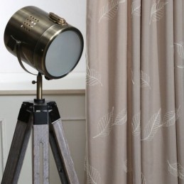 Cotton Blackout Curtain Made to Measure Curtain Nordic Leaf Embroidered For Living Room Bedroom