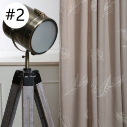 Cotton Blackout Curtain Made to Measure Curtain Nordic Leaf Embroidered For Living Room Bedroom