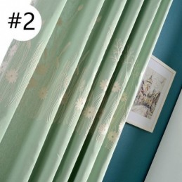 Cotton Blackout Curtain Made to Measure Curtain Nordic Plant Embroidered For Living Room Bedroom