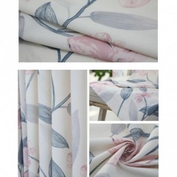 Cotton Blackout Curtain Made to Measure Curtain Nordic Style Plant Print For Living Room Bedroom
