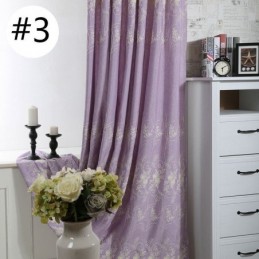 Nordic Plant Embroidered Curtain Made to Measure Curtain Linen For Living Room Bedroom