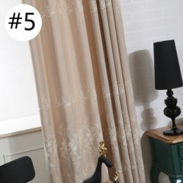 Nordic Plant Embroidered Curtain Made to Measure Curtain Linen For Living Room Bedroom