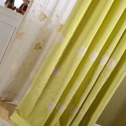 Nordic Cotton Linen Blackout Curtain Made to Measure Curtain Flower Embroidery For Living Room Bedroom