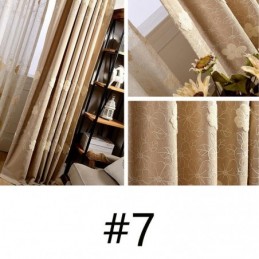 Nordic Cotton Linen Blackout Curtain Made to Measure Curtain Flower Embroidery For Living Room Bedroom