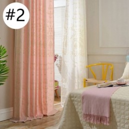 European Cotton Blackout Curtain Made to Measure Curtain Flower Embroidered