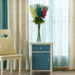 European Pastoral Style Curtain Made to Measure Curtain Solid Color Thicken Stitching