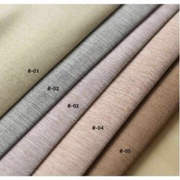 Modern Plain Color Linen Blackout Curtains Premium Custom Living Room Dining