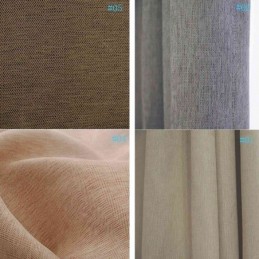 Modern Plain Color Linen Blackout Curtains Premium Custom Living Room Dining