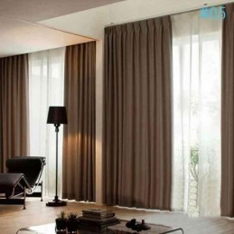 Modern Plain Color Linen Blackout Curtains Premium Custom Living Room Dining