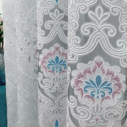 Embroidered Blackout Curtain Made to Measure Curtain European Style Floral Window Drapes For Living Room