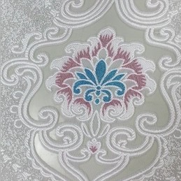 Embroidered Blackout Curtain Made to Measure Curtain European Style Floral Window Drapes For Living Room