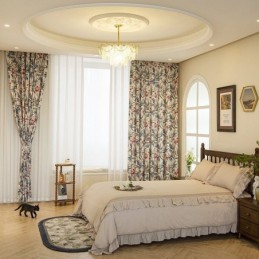 American Polycotton Curtain Made to Measure Curtain Plants Printed Blackout Curtains